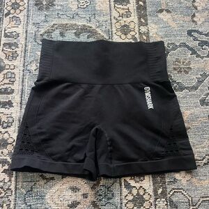 Gymshark Women's Black High-Waisted Athletic Shorts